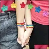 Andere Armbänder Nepal Regenbogen Lesben Schwule Biuals Transgender Armbänder für Frauen Mädchen Stolz gewebt geflochtene Armreif Männer Paar Freund Dhgjr