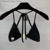 Damskie stroje kąpielowe 2023 Black Cel Designer Bikinis Luksusowe stroje kąpielowe Kobiety stroju kąpielowego zbiorniki zbiornikowe osłony dwuczęściowe projektanci bikini Kobiet Kąpiel Kąciki Q240306