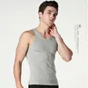 3PCS / 100% bawełniany Mens Bez rękawów Top Top Solid Mięsień Kamizelki Podwórza koszulki gimnastyczne O Whorl Tops 240306