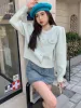 Cardigans Cardigan Women Tender Design Temperament Pure Fashion Casual Simple Allmatch Korean Style Ladies Crop Loose Cozy Autumn Sweater