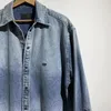 2024ss Camicia di jeans vintage lavaggio casual alla moda per uomo Cappotto Streetwear High Street