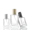 5 pièces 10 pièces 15 ml 30 ml 50 ml clair Mini échantillon rechargeable parfum vaporisateur verre atomiseur bouteille avec couvercle noir doré argent 240229