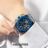 Elegant polshorloge Racing-horloges AP Herenhorloge Royal Oak Offshore Automatisch mechanisch Keramisch materiaal 44 diameters Blauwe schijf Datumweergave Chronograaf Wat