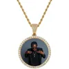 Iced Out 35mm 45mm Memory Prendants Necklace Hip Hop Custom Lough Pundant مع صورة