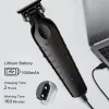 Rasoirs électriques Kemei 2296 Barber Tondeuse à cheveux sans fil 0mm Zero Gapped Carving Clipper Detailer Finition professionnelle Machine de découpe LL