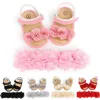 2 unids/set sandalias y diadema para bebé, zapatos de suela blanda con flores pequeñas para niño, zapatos de bebé, zapatos de princesa, sandalias pequeñas, sandalias de princesa