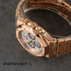 Последние лучшие наручные часы AP Наручные часы Royal Oak Series Chronograph 25960or Oo.1185or.02 Серебристо-белая пластина Автоматические механические мужские часы