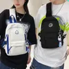 Waist Bags Women Men Chest Nylon Shoulder Crossbody Bag For Teenagers 2024 Korean Sport Phone Pouch Fashion Student Body Harajuku