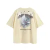 T-shirt Hommes Femmes Designer T-shirts Court Printemps / Été Mode Nouveau Pigeon Print Wash Old Hommes et Femmes Casual T-shirt à manches courtes