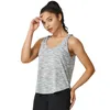 Actieve shirts Dames Fitness Hardlopen Diagonale schouderriem Losse top Zweetabsorberend en ademend Sport Vrije tijd Yoga Vest