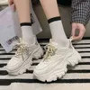 Instagram Vielseitiger Trend Beauty High 2024 Frühling und Herbst Neue Internet -Prominente Erhöhen Sie leichte Sportvaters Schuhe weiblich 11959