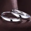 Nouvelle bague en titane en acier inoxydable pour hommes et femmes promettent des anneaux de mariage de fiançailles