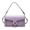 2024 quare bag flip over shoulder bag solid color chain genuine leather high-quality and large capacity