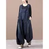 Oversized Denim Jumpsuits voor Vrouwen Koreaanse stijl Playsuit Wijde Pijpen Broek Losse Broek Overalls voor Vrouwen Kleding 240305