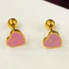 Fashion Stud Earrings Luxury Designer Studs Earring Titanium Steel Design Brand Letter Jewelry 18K Gold Men Womens Valentine Wedding Gifts