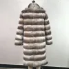 Fur Q.furdream 2022 NOWOŚĆ STYLKA 100 CM DŁUGO BIAŁY Naturalny Rex Rabbit Fur Płot kobiet