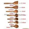 Cucchiai in legno di teak stoviglie cucchiaio colino manico lungo in legno antiaderente cucina speciale Spata utensili da cucina utensili da cucina regalo Db Dhwo1