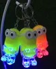 Ankomst Minion Led Gadget Keychain Key Chain Ring Kevin Bob Ficklight Torch Sound Toy Despicable Me Kids Christmas Promotion Gift6916261