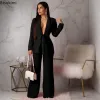 Ternos novos 2024 feminino formal terno de negócios conjuntos de escritório wear duas peças blazer calças define profissional mulher terno com cintura amarrada conjuntos