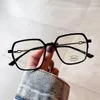 Sunglasses Frames Vintage Retro Style Female Glasses Frame TR90 Material Blue Light Blocking Men Polygon Shape Decorative Glass