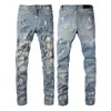 Mens Amirs Jeans ksubi jeans Mens Designer jeans roxo para Homens jeans com Buracos Homem Perna Reta Zíper Amari Hip Hop Bikers Motocicleta jeans verdadeiros 28-40 CO