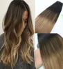 8A 100gram Braziliaans Maagdelijk Haar Echt haar Inslag Ombre Middenbruin Met Asblonde Balayage Hoogtepunten4431738