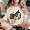 Magliette da donna Abbigliamento dolce Stampato ad acquerello T-shirt alla moda carina Modello divertente cartone animato Top a maniche corte Halloween