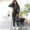 Suits Camouflage Two Piece Set Tracksuit Women Autumn Casual Camo Print Kortjacka Top and Pants Jogging Suit Outfits