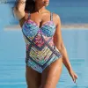 Women's Swimwear Womens One Piece Swimsuit 2022 Sexy Plus Size Designer Print Bathing Suit Women Large Swimming for T230606 Q240306