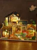 Arkitektur/DIY House Model Building Kit Handmade 3D Pussel Toy Assembly House Villa Diy Doll House Mini Home Creative Room Decoration With Furniture