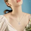 Pendants Vonmoos Lady 925 Silver Necklace Ocean Star Pendant Luxury Zircon Chain For Women Elegant Jewelry Birthday Holiday Gift