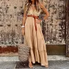 Klä lång klänning för kvinnor 2023 Summer Beach Bohemian Dresses Vestido Casual Robe Female Clothing Y2K Floral kjol Elegant Maxi Dress