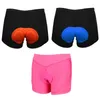 Underpants homens mulheres 3d acolchoado bicicleta de secagem rápida roupa interior à prova de choque grosso esponja de silicone almofada respirável malha bicicleta ciclismo shorts