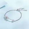 Bijoux fins en argent 925, Bracelet de luxe Original de luxe, rond et brillant, 2ct, Test réussi, couleur d, Vvs Moissanite