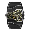 Oulm Nieuwe Horloges Mannen Luxe Merk Meerdere Tijdzone Mannelijke Quartz Horloge Casual Lederen Band Horloge relogio masculino193S