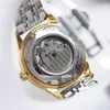 Luksusowe zegarki męskie 42 mm automatyczne mechaniczne wodoodporne zegarki odporne na zarysowanie szkła mineralne 316L Case ze stali nierdzewnej i pusta design zegarek męski
