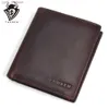 Money Clips TAUREN Men Wallets Vintage Crazy Horse Genuine Leather Zipper Wallet Card Holder Coin Pocket Mens wallet Male Carteira L240306