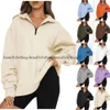 여자 대형 하프 풀 오버 긴 소매 스웨트 셔츠 쿼터 Zip Hoodie 스웨터 십대 여자 가을 블로우