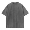 T-shirts voor heren Amerikaans gewassen T-shirt voor mannen Katoen Los Oversized T-shirt met ronde hals Heren Koreaans Y2k Casual Vintage T-shirt met korte mouwen teeL2402