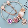 Charm Bracelets Enamel Silver-plated CCrystal Bead Bracelet For Women Thin Brand Chain Direct Shipment Of Women's Gifts