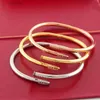 2024Love Bracelet Bracelet Designer Bangles for Women Mens Stainless Steel Alloy Armband Pulsera Pulseras Plated Silver Rose Jewelry Bracelets111