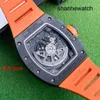 Montre Suisse Montre Femme RM Montre Rm011 Orange Storm Noir Céramique Édition Limitée 30 Pièces Mode Homme Loisirs Affaires Sport Montre Mécanique