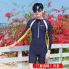Nowy strój kąpielowy jednoczęściowy długoterminowy Słońce Ochrona przeciwsłoneczna Konserwatywna Trening Profesjonalny strój kąpielowy Młodzież szybkie suszenie kombinezon nurkowy