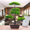 Dekorativa blommor konstgjorda bonsai träd falska växtunderhållsfria bondgård bokhylla dekor för fönsterbräda vardagsrum entré skrivbord