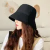 COKK Chapeau Seau Femmes Été Coréen Chapeau De Pêcheur Noir Protection Solaire Casual Dames Chapeaux Japon Style Panama Cap Gorros Flat Top 2200x