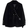 Blazers veludo preto casacos para mulheres solto sólido jaqueta quente blazer mulher simples barato elegante 2023 outono novo em outerwears roupas quentes