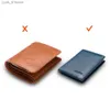 Зажимы для денег NewBring, минималистичный кожаный кошелек для мужчин с держателем кредитной карты, мужской кошелек L240306