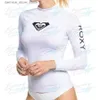 Women's Swimwear Womens Rush Guard swimsuit UPF50+breathable quick drying long sleeved swimming surfing beach water sports flower Q240306