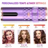 Automatic Curling Iron Cordless Auto Hair Curler Wireless Silky Curls Fast Heating USB Portable Timing 240226