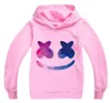 Marshmello DJ Mask Kids Bluzy z kapturem z długim rękawem Boygirl Tops Teen Kids Bluza kurtka z kapturem bawełniany odzież 6637850